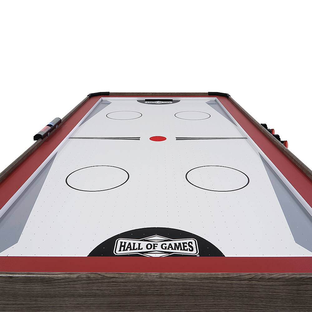 Alt View 12. Hall of Games - 66 inch Air Powered Hockey Table and Tennis Top - Wood Grain/Red.
