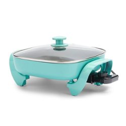 GreenLife - Healthy Power 5-Quart Square Electric Skillet - Turquoise - Angle_Zoom