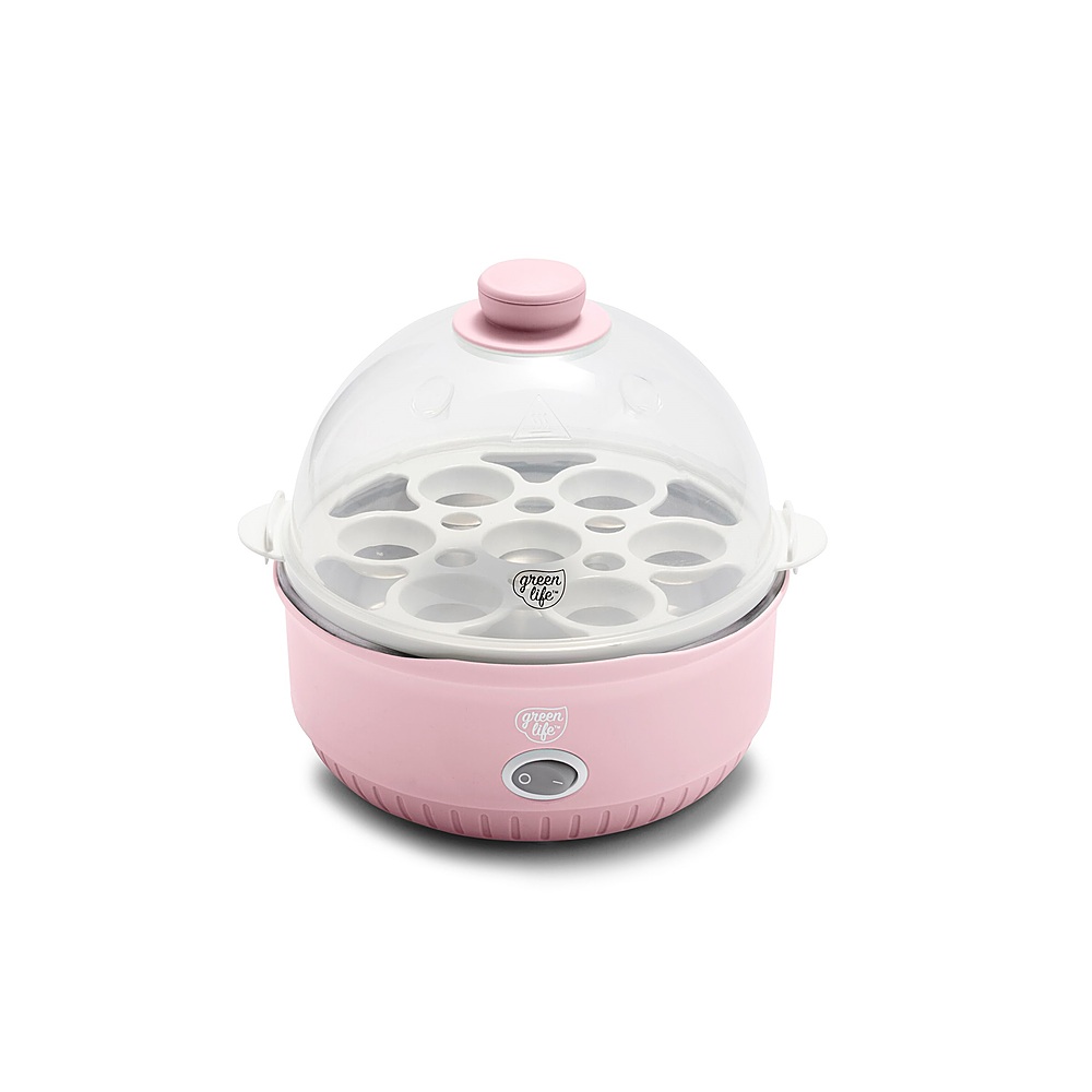 Angle View: GreenLife - 7-Egg Electric Egg Cooker - Pink