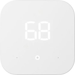 Amazon - Smart Programmable Thermostat with Alexa - White - Front_Zoom