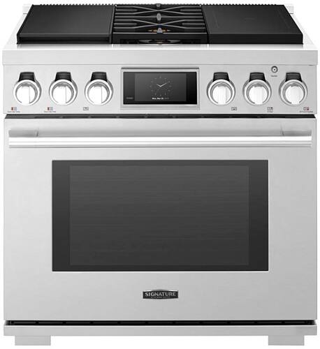 Signature Kitchen Suite - 6.3 cu ft Dual-Fuel Pro Range with Sous Vide and Smart Wi-Fi Enabled - Stainless Steel