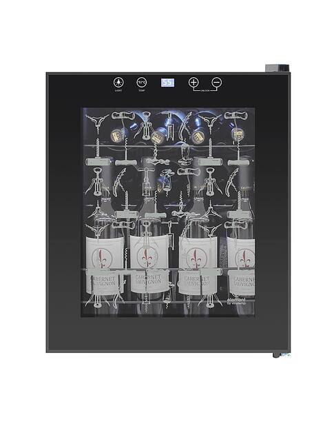 Vinotemp – 15-Bottle Single-Zone Wine Cooler – Black