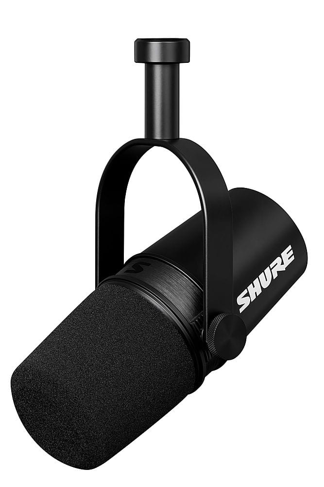 Angle. Shure - Shure MV7X XLR Podcast Mic-Pro Quality Dynamic - Black.