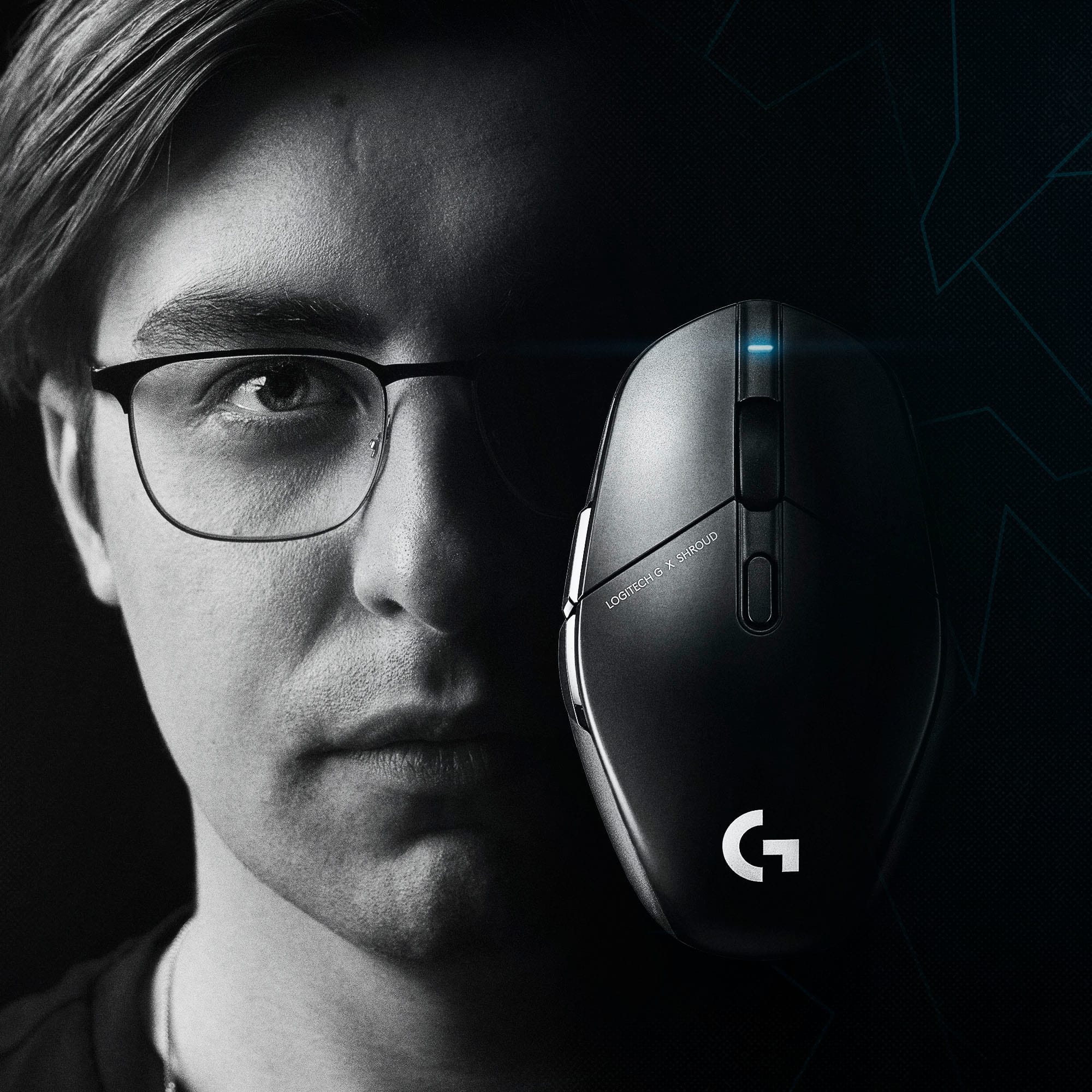 The text on the image reads "K Shroud Logitech G."