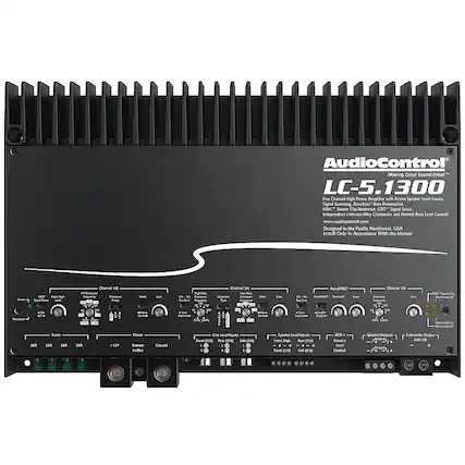 Front. AudioControl - 1300W 5-Channel Class D Amplifier with AccuBASS - Black.