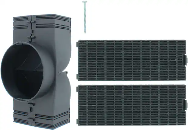 Front. Zephyr - Recirculating Kit for DLA and DVS Range Hood - Black.