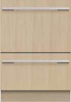 Fisher & Paykel - 24" Top Control Built-in Stainless Steel Tub Dishwasher with Integrated Double DishDrawer 44dBA - Custom Panel Ready - Custom Panel Ready - Front_Zoom