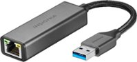 Insignia™ - USB to Ethernet Adapter - Black - Front_Zoom