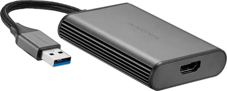 Alt View 12. Insignia™ - USB to HDMI Adapter - Black.