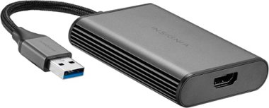 Insignia™ - USB to HDMI Adapter - Black - Front_Zoom