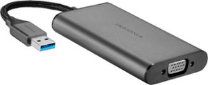 Insignia™ - USB to VGA Adapter - Black - Front_Zoom