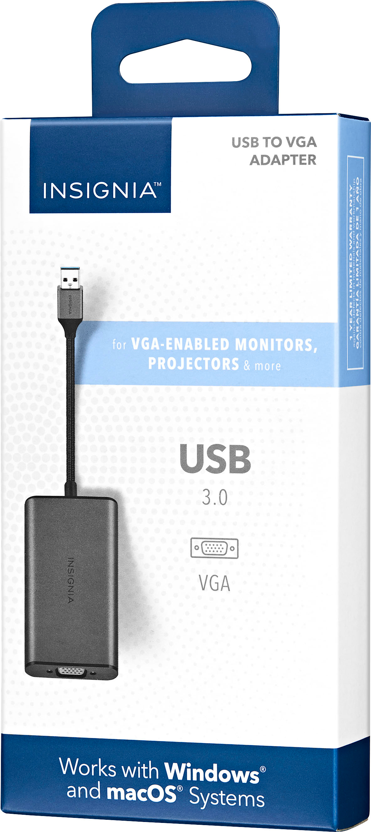 Best Buy essentials™ USB to VGA Adapter White BE-PA3UVG - Best Buy