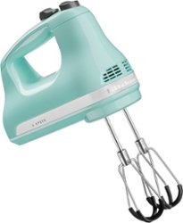 KitchenAid 6 Speed Hand Mixer with Flex Edge Beaters - KHM6118 - Ice Blue - Front_Zoom