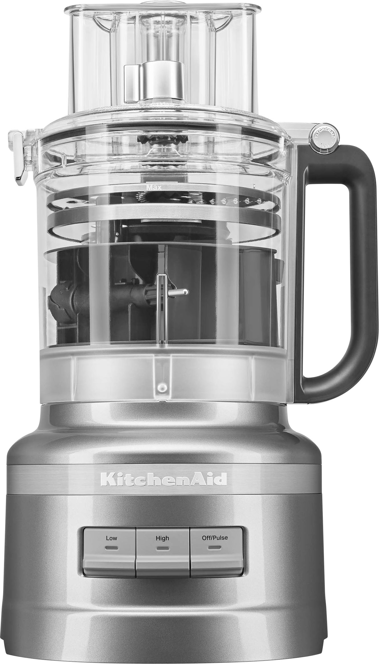 Angle View: KitchenAid 13-Cup Food Processor - Contour Silver
