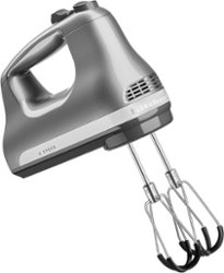 KitchenAid - 6 Speed Hand Mixer with Flex Edge Beaters - KHM6118 - Contour Silver - Front_Zoom