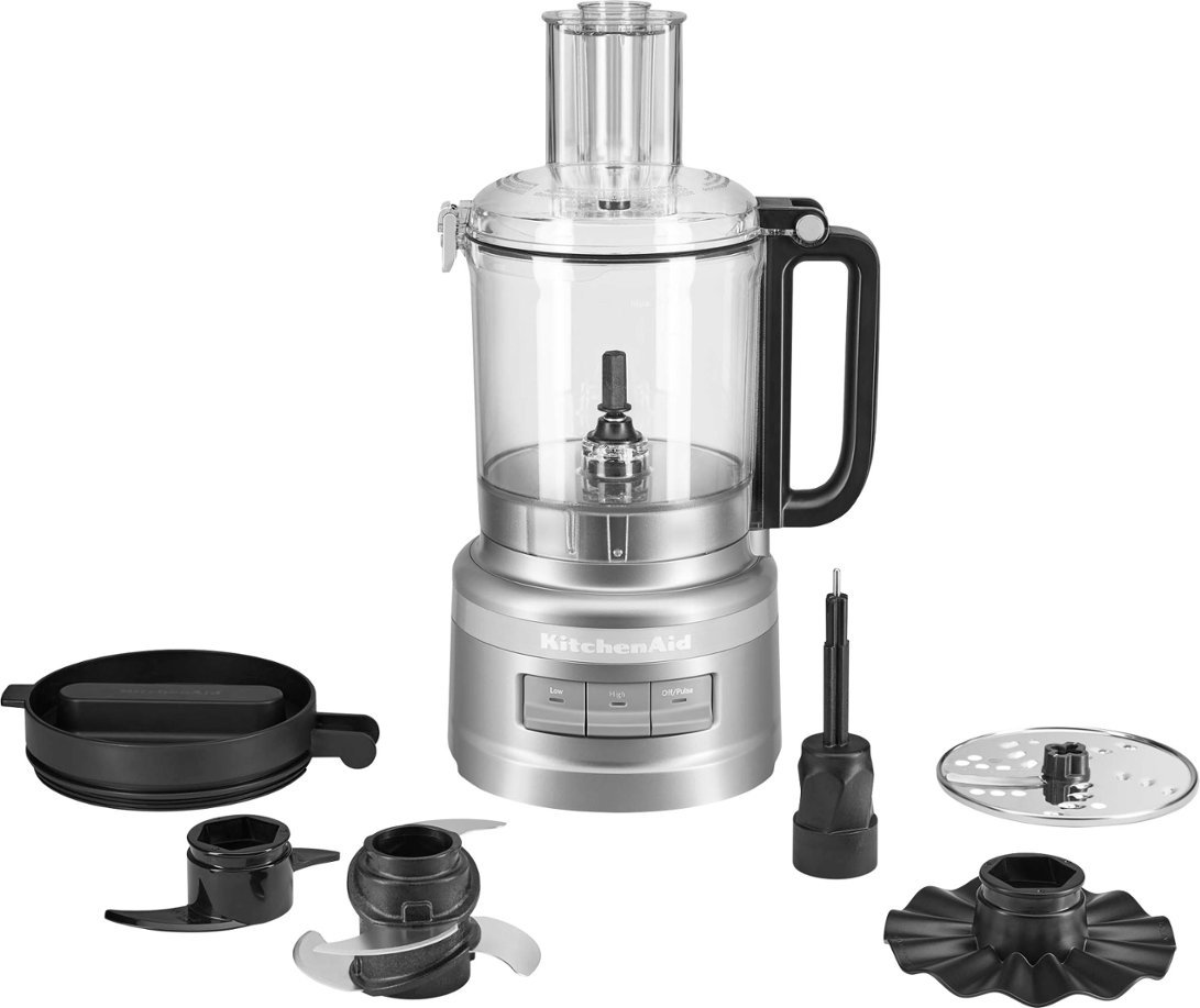 Zoom in on Front Zoom. KitchenAid 9 Cup Food Processor - KFP0921 - Contour Silver.