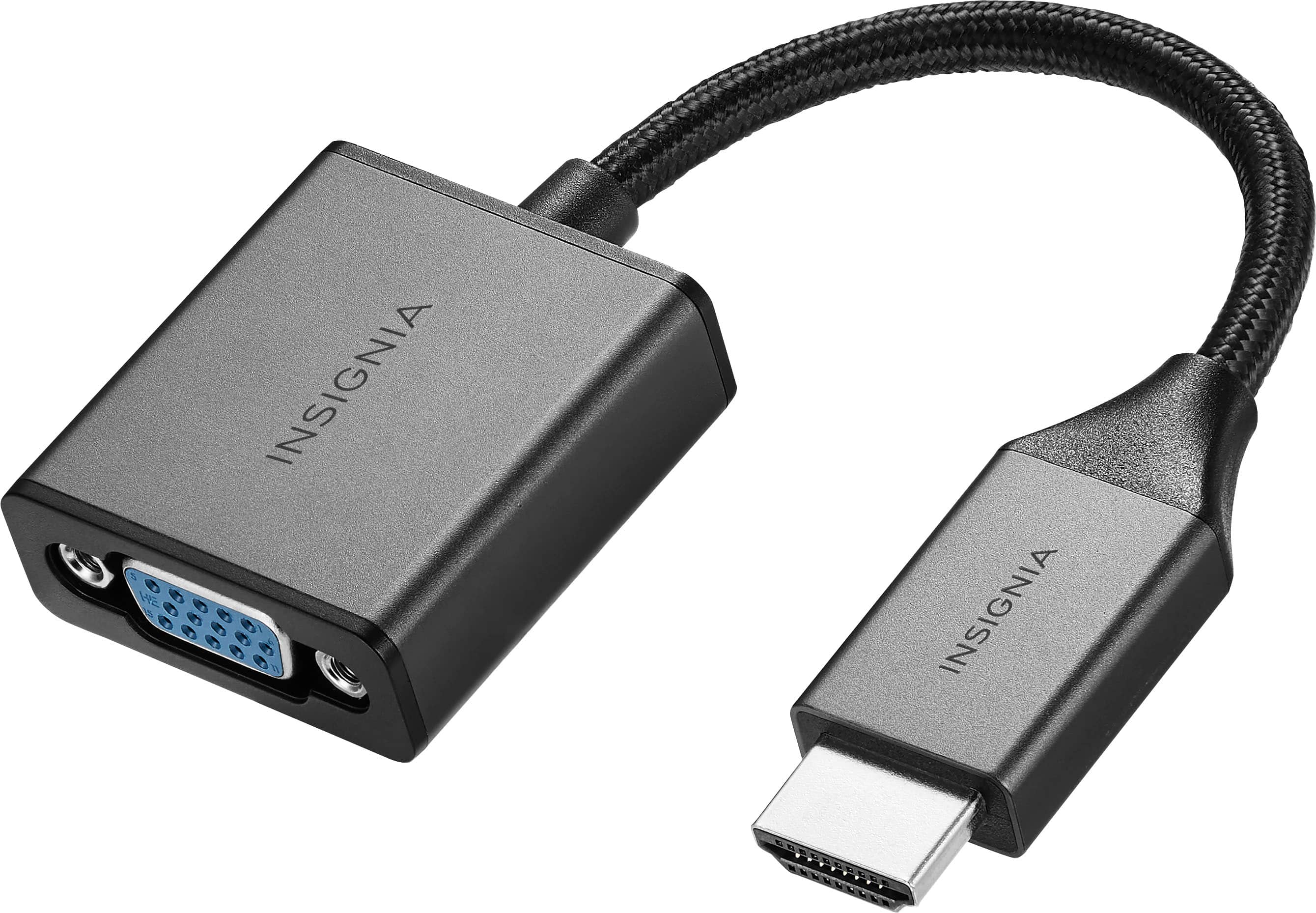 Front. Insignia™ - HDMI to VGA Adapter - Cool gray.