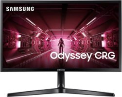 Samsung - Odyssey Gaming CRG5 Series 24” LED Curved FHD FreeSync Monitor - Black - Black - Front_Zoom