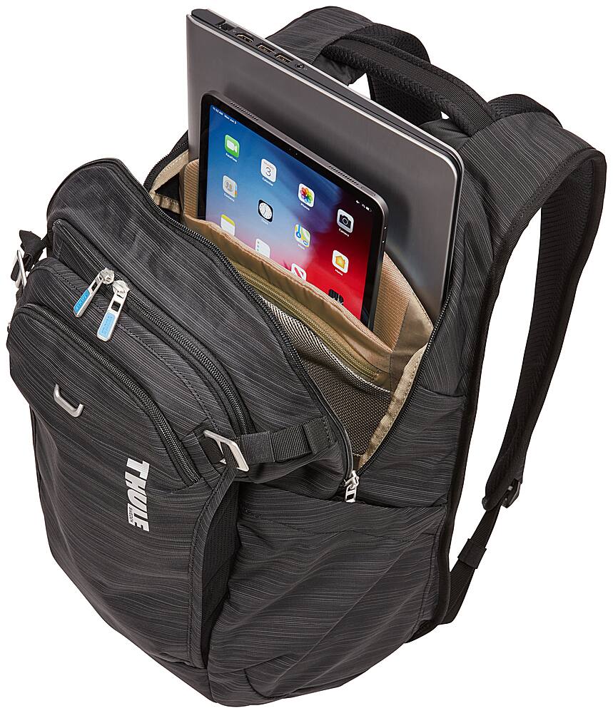Alt View 12. Thule - Construct Backpack for 15.6" laptop and 10.1" table - Black.
