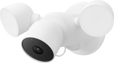 Google - Geek Squad Certified Refurbished Nest Cam with Floodlight - Snow - Front_Zoom