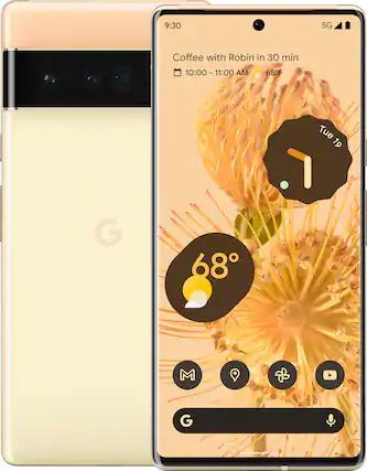 Front. Google - Pixel 6 Pro 128GB (Unlocked) - Sorta Sunny.