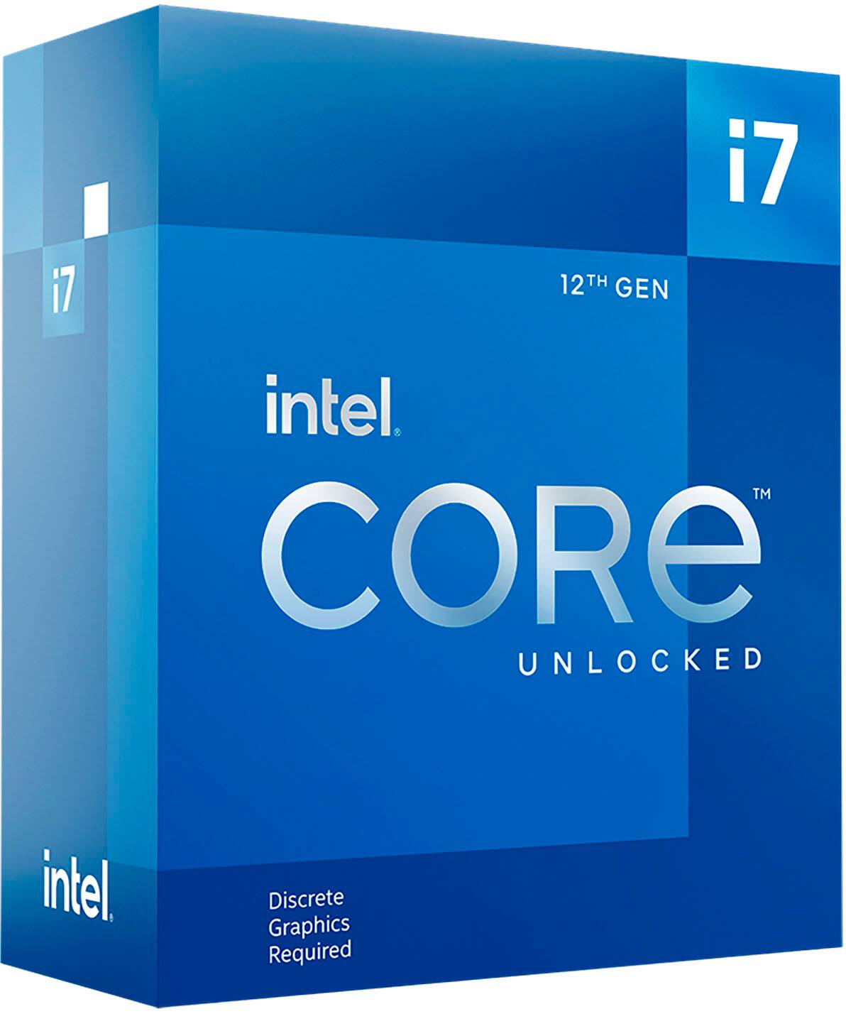 Alt View 1. Intel - Core i7-12700KF Desktop Processor 12 (8P+4E) Cores up to 5.0 GHz Unlocked  LGA1700 600 Series Chipset 125W - Grey/Black/Gold.