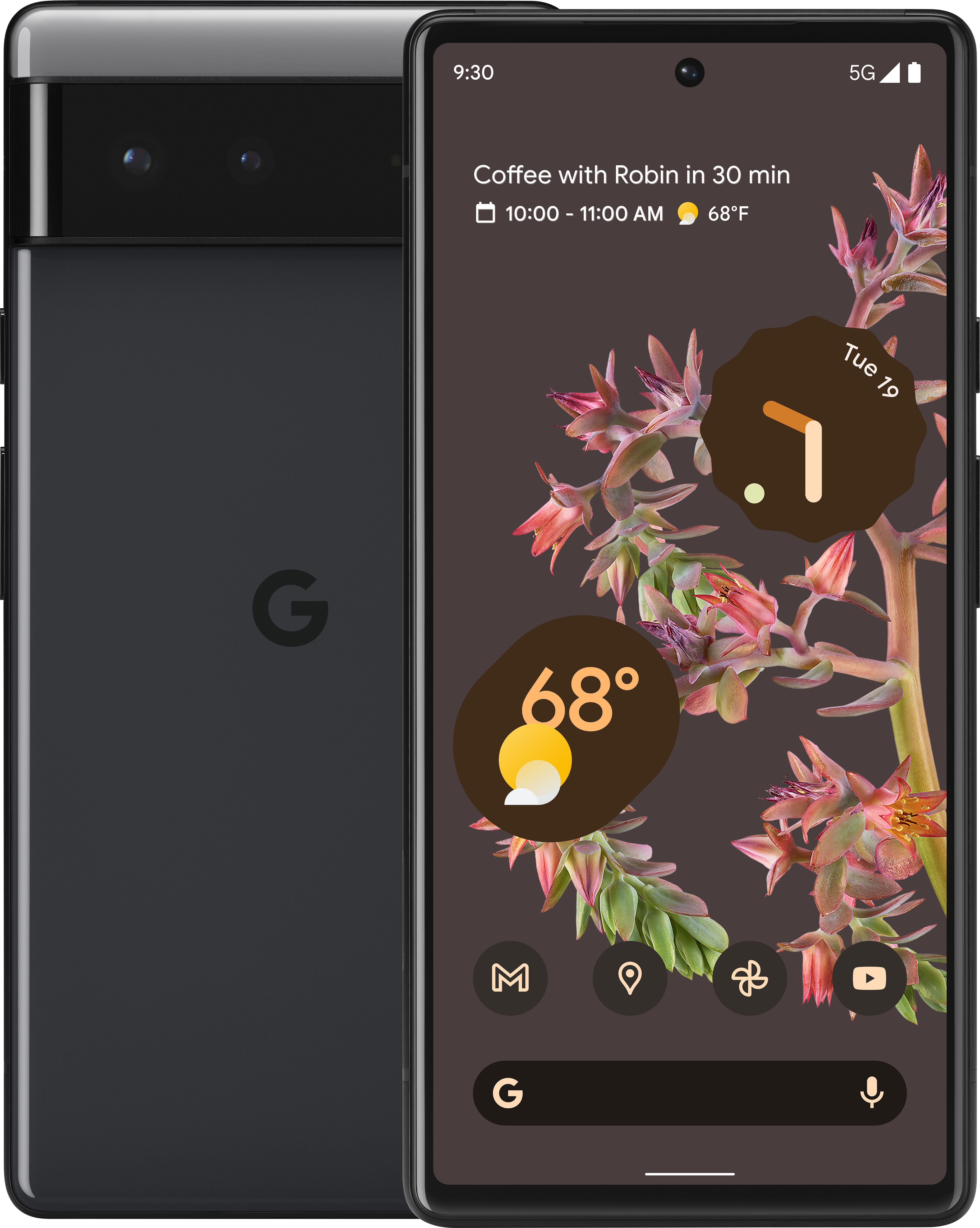 Google Pixel 6 128GB Stormy Black (T-Mobile) GA02350-US - Best 