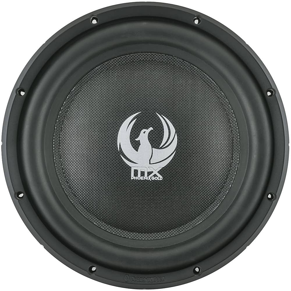 Phoenix Gold - MX 10" Dual-Voice-Coil 2-Ohm Slim Subwoofer - Black - Front_Zoom
