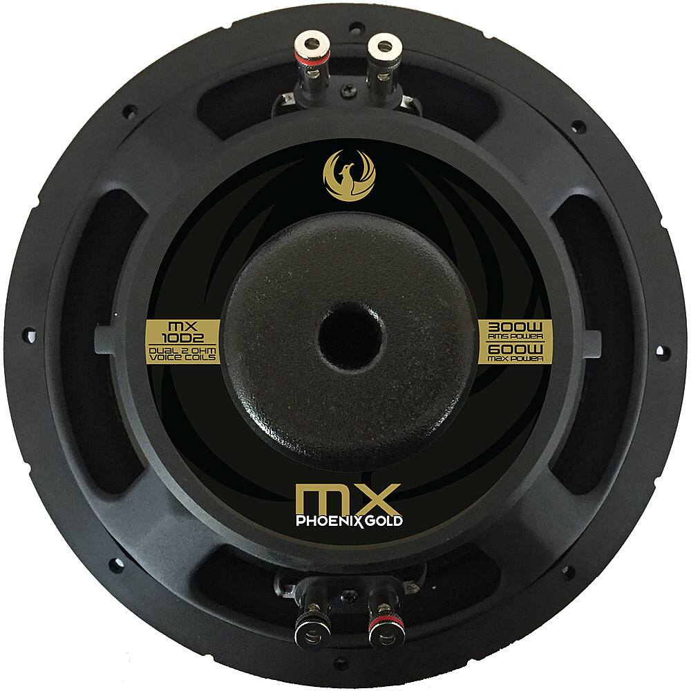 Alt View 14. Phoenix Gold - MX 10" Dual-Voice-Coil 2-Ohm Slim Subwoofer - Black.