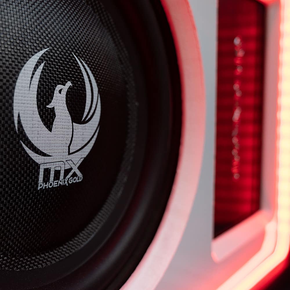 Alt View 15. Phoenix Gold - MX 10" Dual-Voice-Coil 2-Ohm Slim Subwoofer - Black.