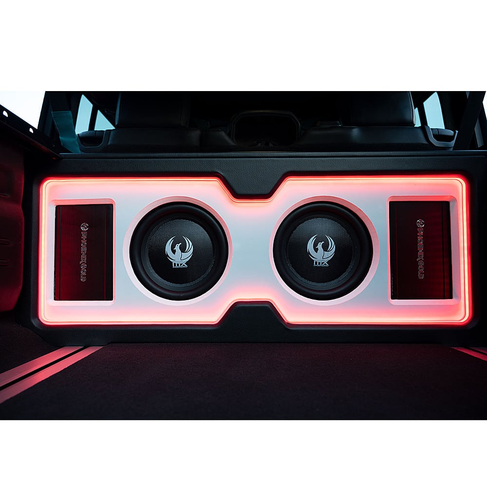 Alt View 16. Phoenix Gold - MX 10" Dual-Voice-Coil 2-Ohm Slim Subwoofer - Black.