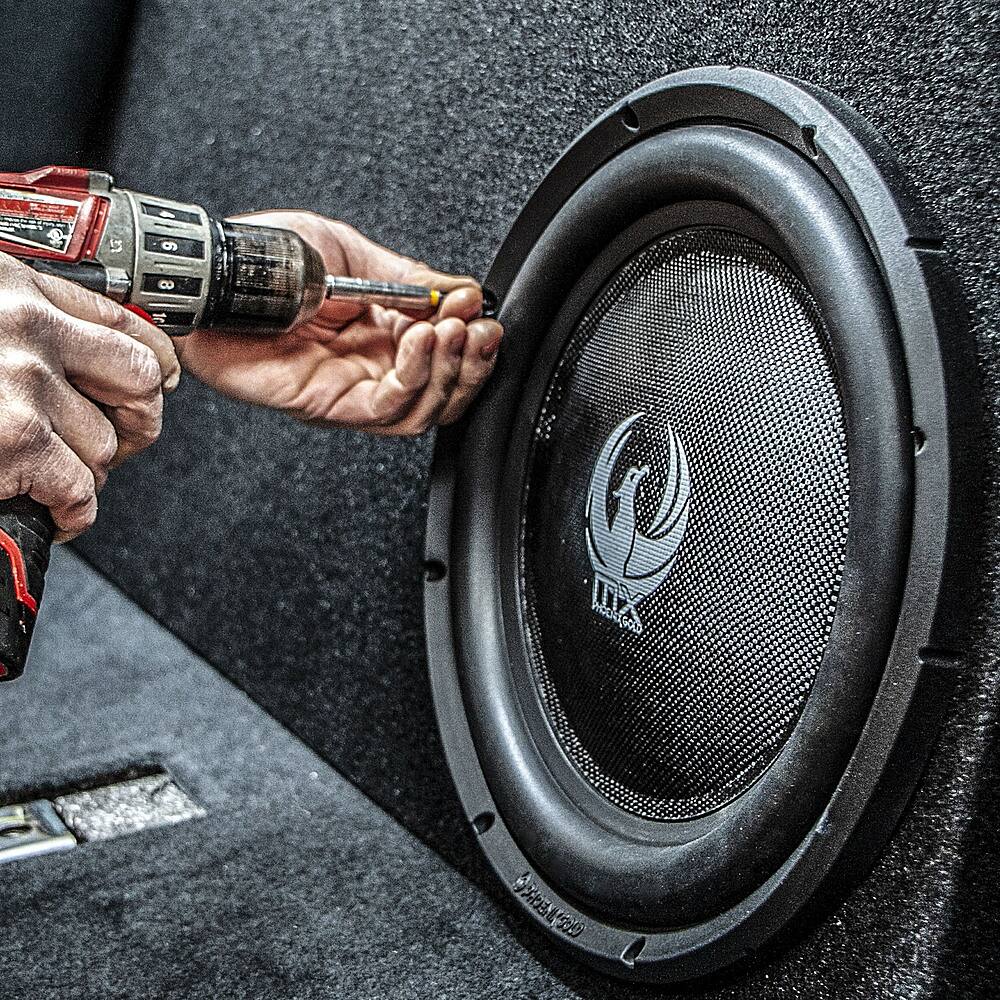 Alt View 17. Phoenix Gold - MX 10" Dual-Voice-Coil 2-Ohm Slim Subwoofer - Black.