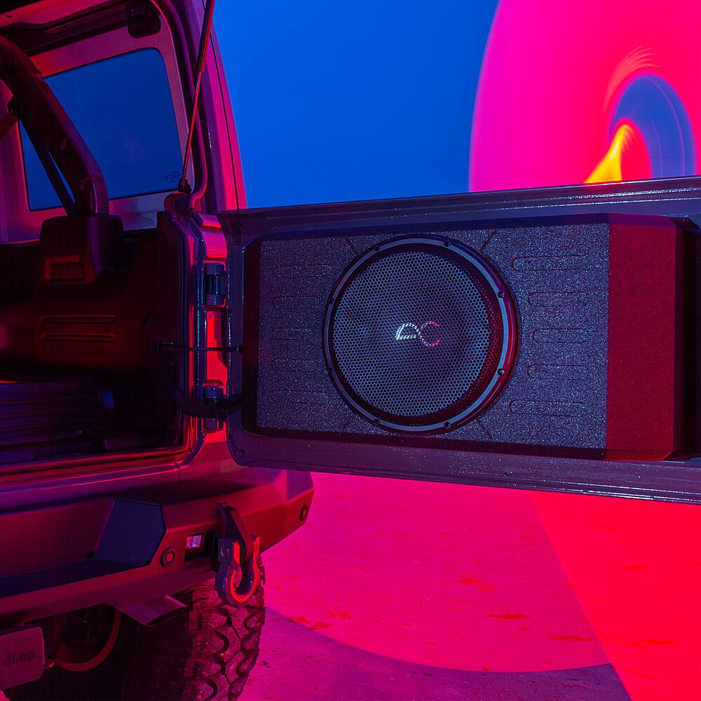 Alt View 23. AudioControl - 12” Single-Voice-Coil 2-Ohm Loaded Subwoofer Enclosure - Black.