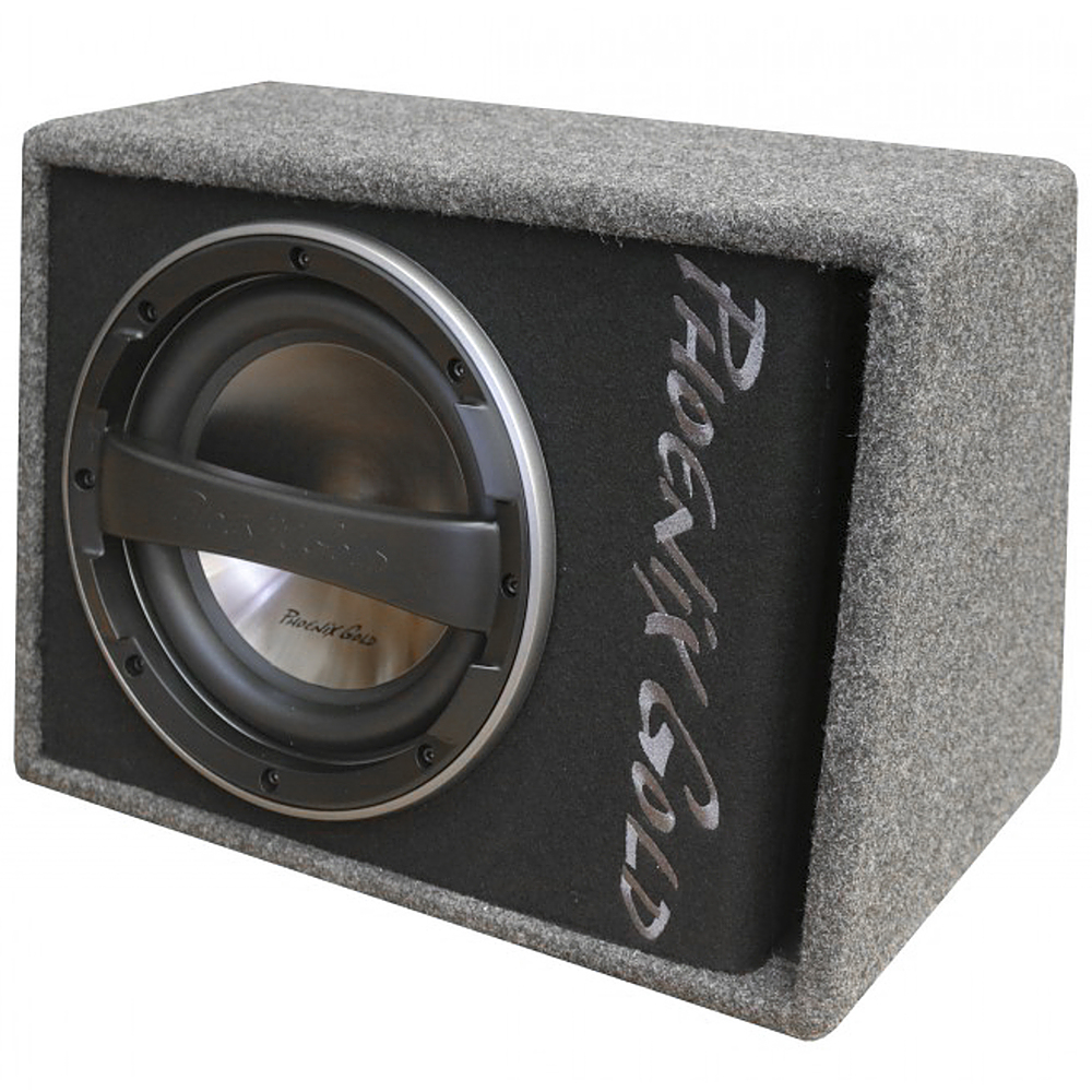 Angle View: Phoenix Gold - Z 10” Active Loaded Subwoofer Enclosure with Integrated 160W Amplifier - Black/Charcoal