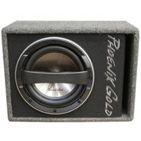 Phoenix Gold - Z 10” Active Loaded Subwoofer Enclosure with Integrated 160W Amplifier - Black/Charcoal - Front_Zoom