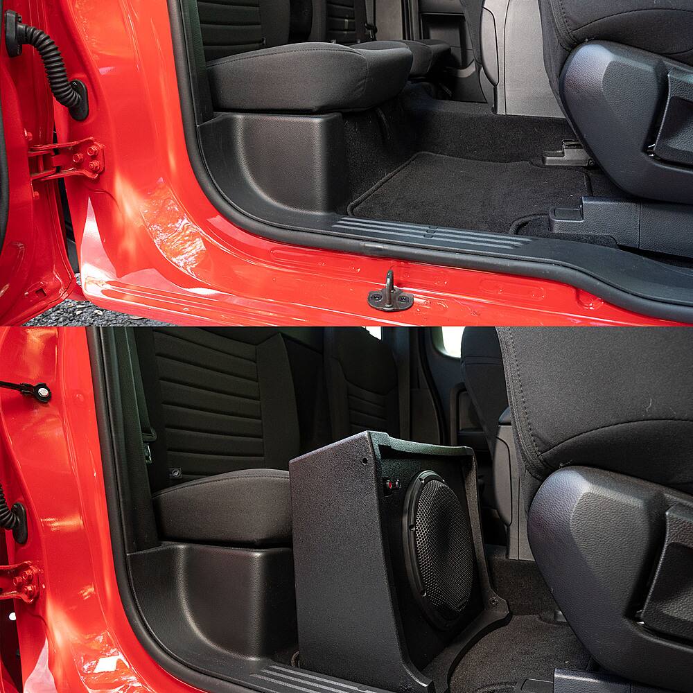 Alt View 22. AudioControl - 10” Single-Voice-Coil 2-Ohm Loaded Subwoofer Enclosure - Black.