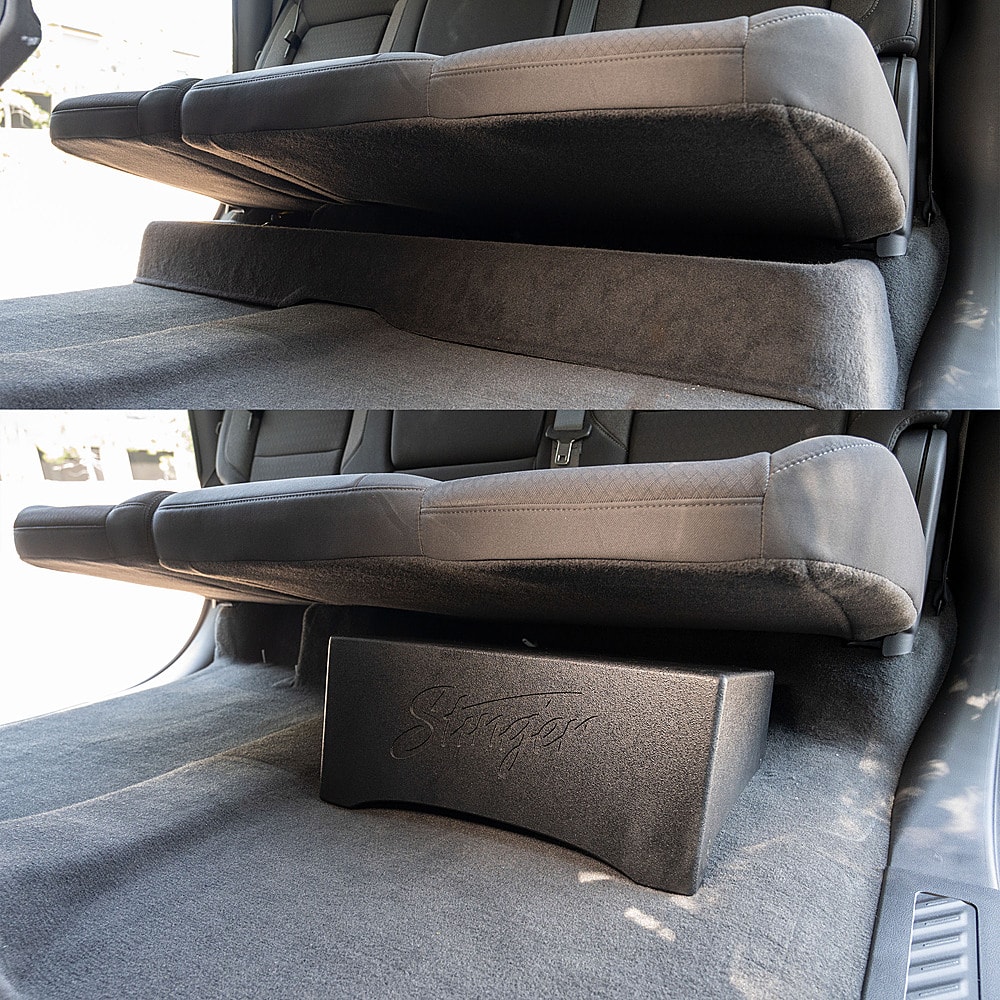 Alt View 29. AudioControl - 10” Single-Voice-Coil 2-Ohm Loaded Subwoofer Enclosure - Black.