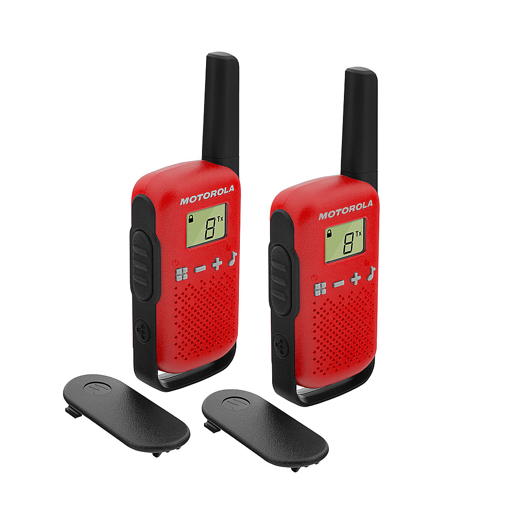 Left View: Motorola - Talkabout 16-Mile 22-Channel FRS 2-Way Radios Pair