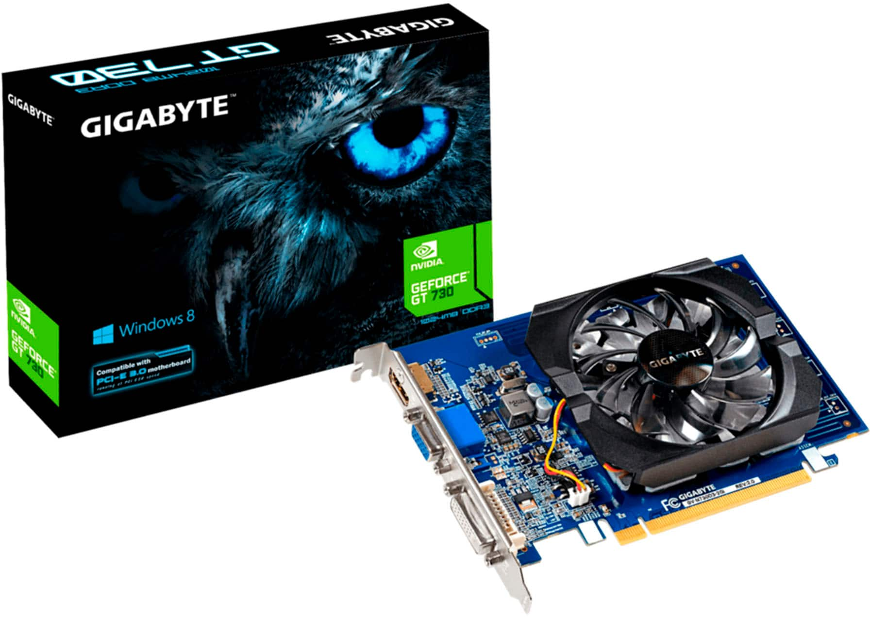 GIGABYTE NVIDIA GeForce GT 730 2GB PCI Express 2.0 Graphics Card Black  GV-N730D3-2GI REV3.0 - Best Buy