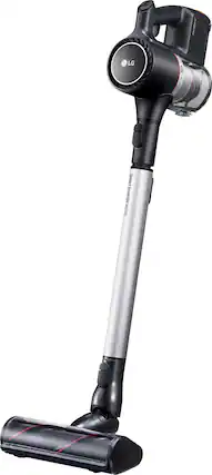 Front. LG - CordZero Cordless Stick Vacuum with Portable Charging Stand - Matte Black.