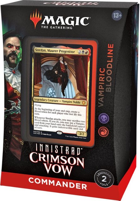 Front Zoom. Wizards of The Coast - Magic The Gathering Innistrad: Crimson Vow Commander Deck - Styles May Vary.