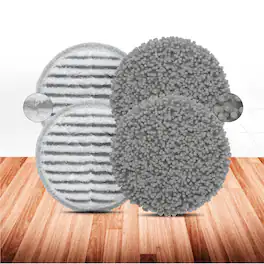 Shark - Steam & Scrub Dirt Grip Soft Scrub & Dusting Washable Pads XKITP7000D - White/Gray