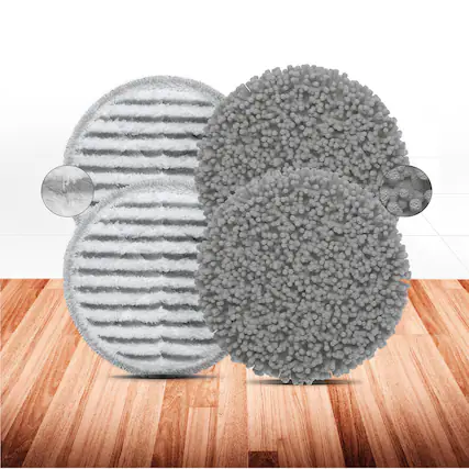 Angle. Shark - Steam & Scrub Dirt Grip Soft Scrub & Dusting Washable Pads XKITP7000D - White/Gray.