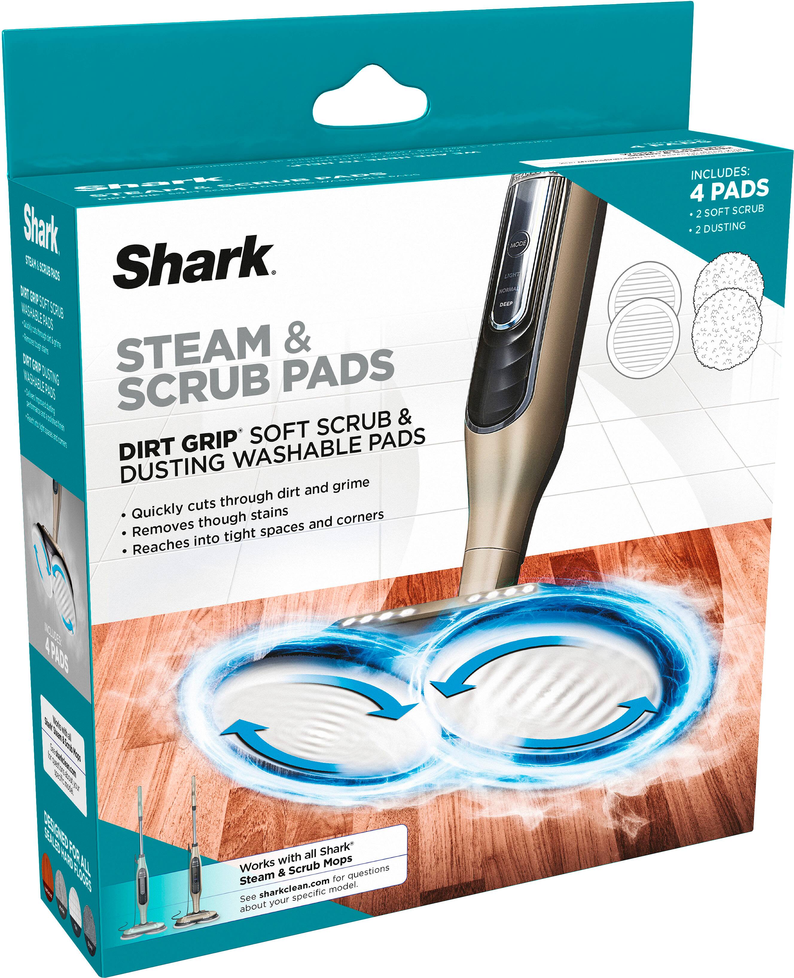 Alt View 1. Shark - Steam & Scrub Dirt Grip Soft Scrub & Dusting Washable Pads XKITP7000D - White/Gray.