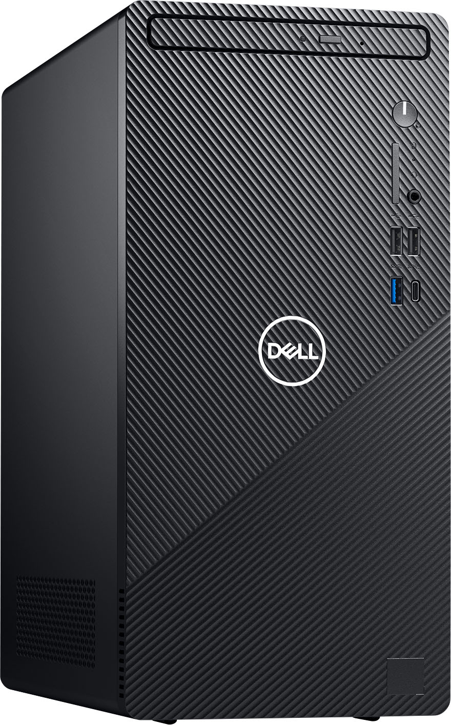 Angle View: Dell - Inspiron Desktop - Intel Core i3 - 8GB Memory - 1TB HDD - Black