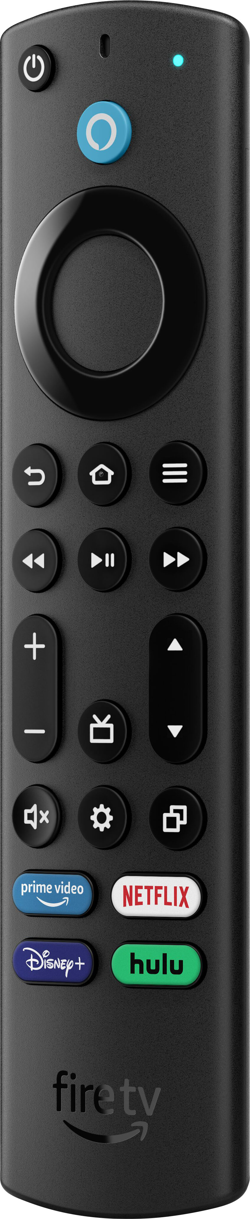 Left View: Amazon - Fire TV Alexa Voice Remote, requires compatible Fire TV Omni Series or Fire TV 4-Series smart TV