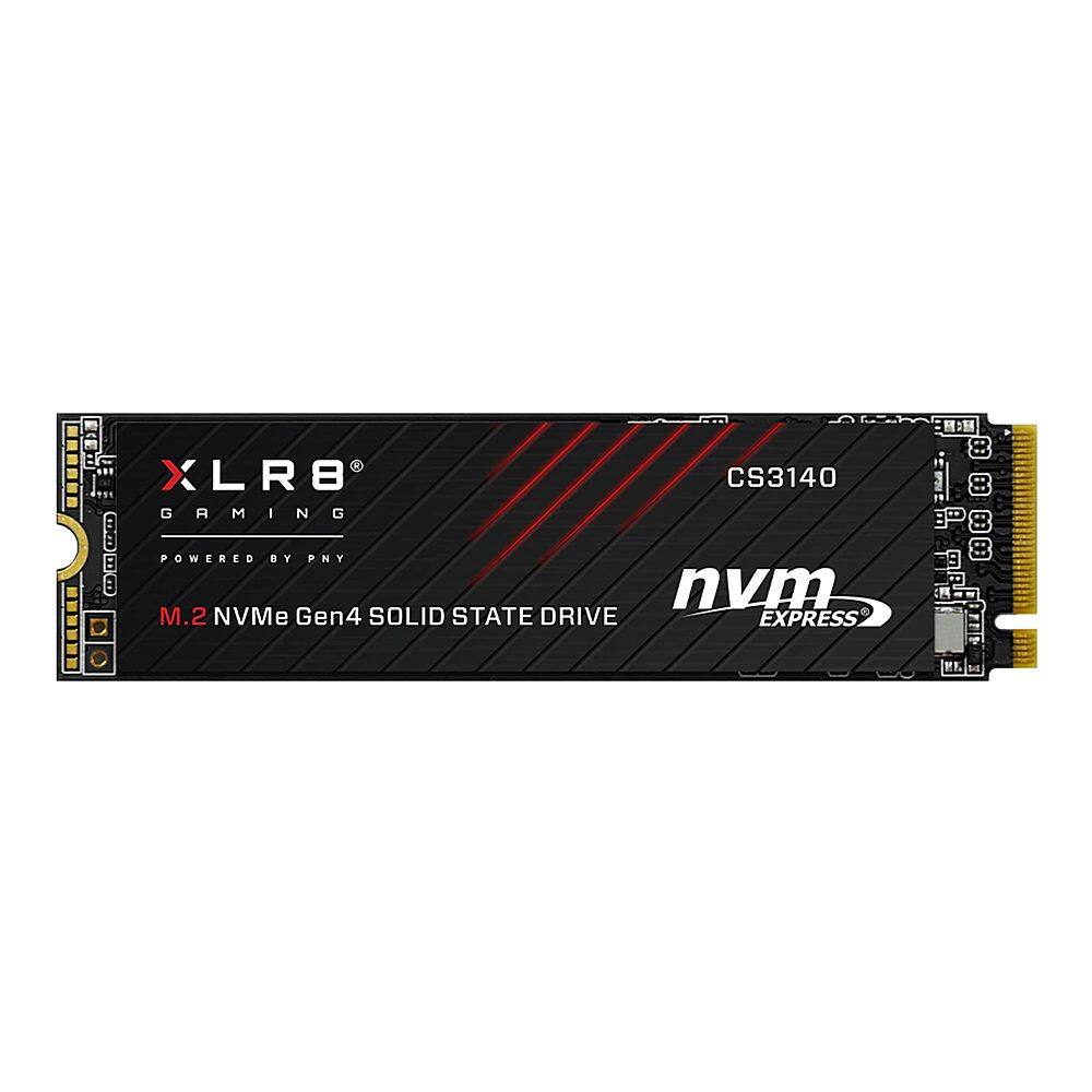 Front. PNY - XLR8 CS3140 4TB Internal SSD PCIe Gen 4 x4 NVMe - Black.