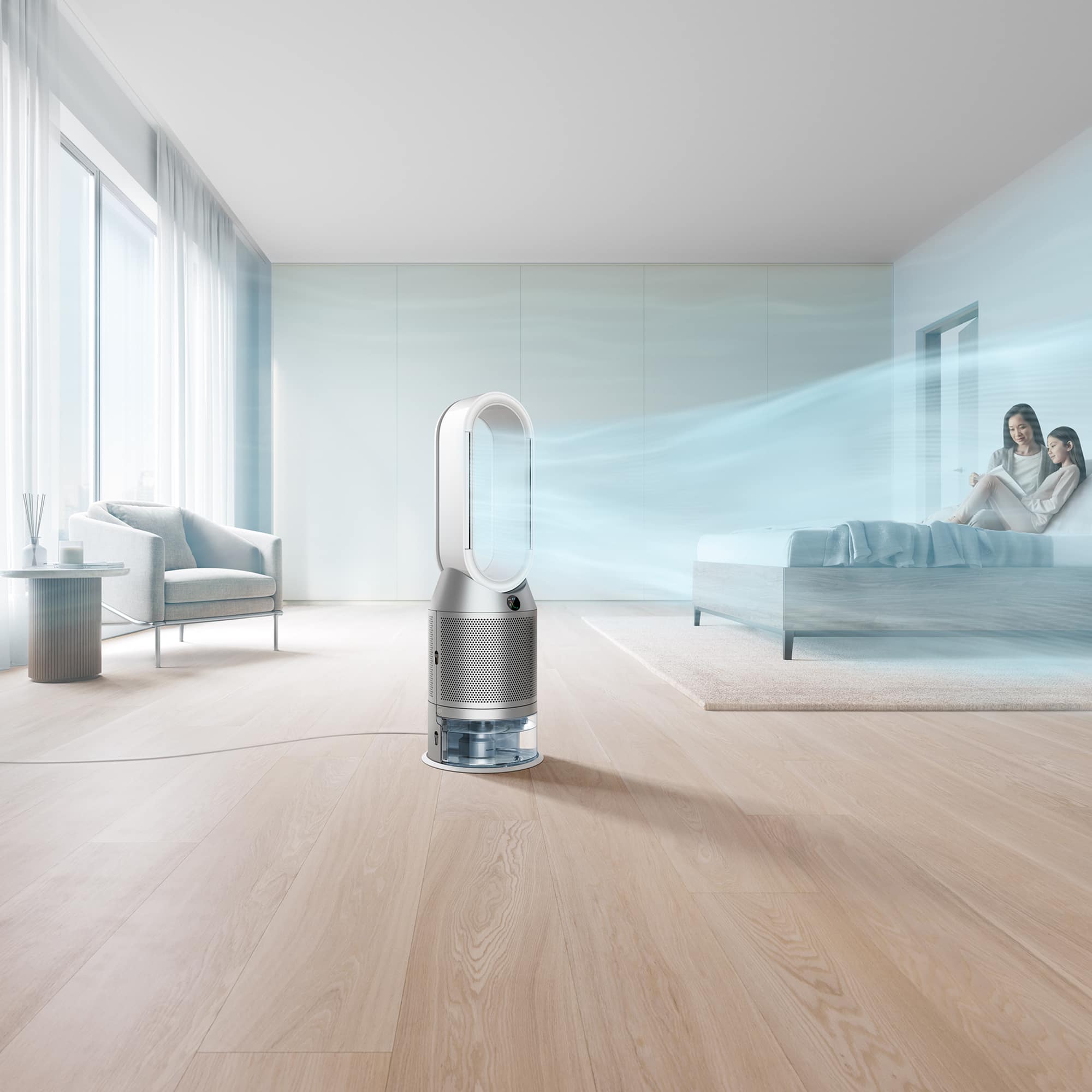 Alt View 17. Dyson - Purifier Humidify + Cool Formaldehyde - PH04 - White/Gold.