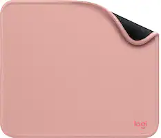 Front. Logitech - Mouse Pad Studio Series with Spill-Resistant Surface (Medium) - Darker Rose.