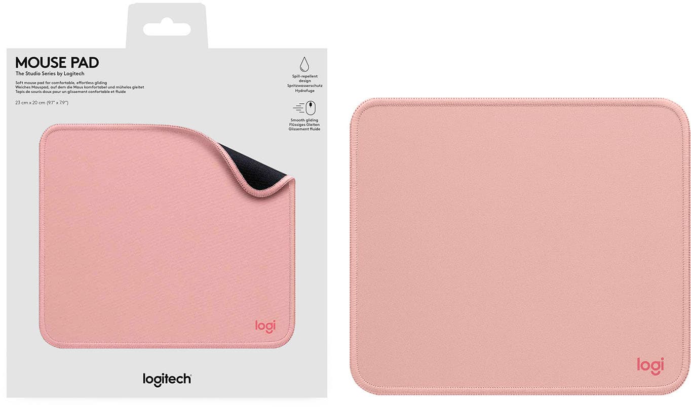 The image features a mouse pad from the Logitech brand. The mouse pad is designed to provide a comfortable, effortless gliding experience for the user. It is made of soft material that makes it easy to use and provides a smooth gliding experience. The mouse pad is also water-resistant, ensuring that it can withstand spills and splashes. The Logitech mouse pad is available in two sizes, 23 cm and 20 cm, and is compatible with various devices.